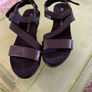Anne Klein Black Strappy Sandals
